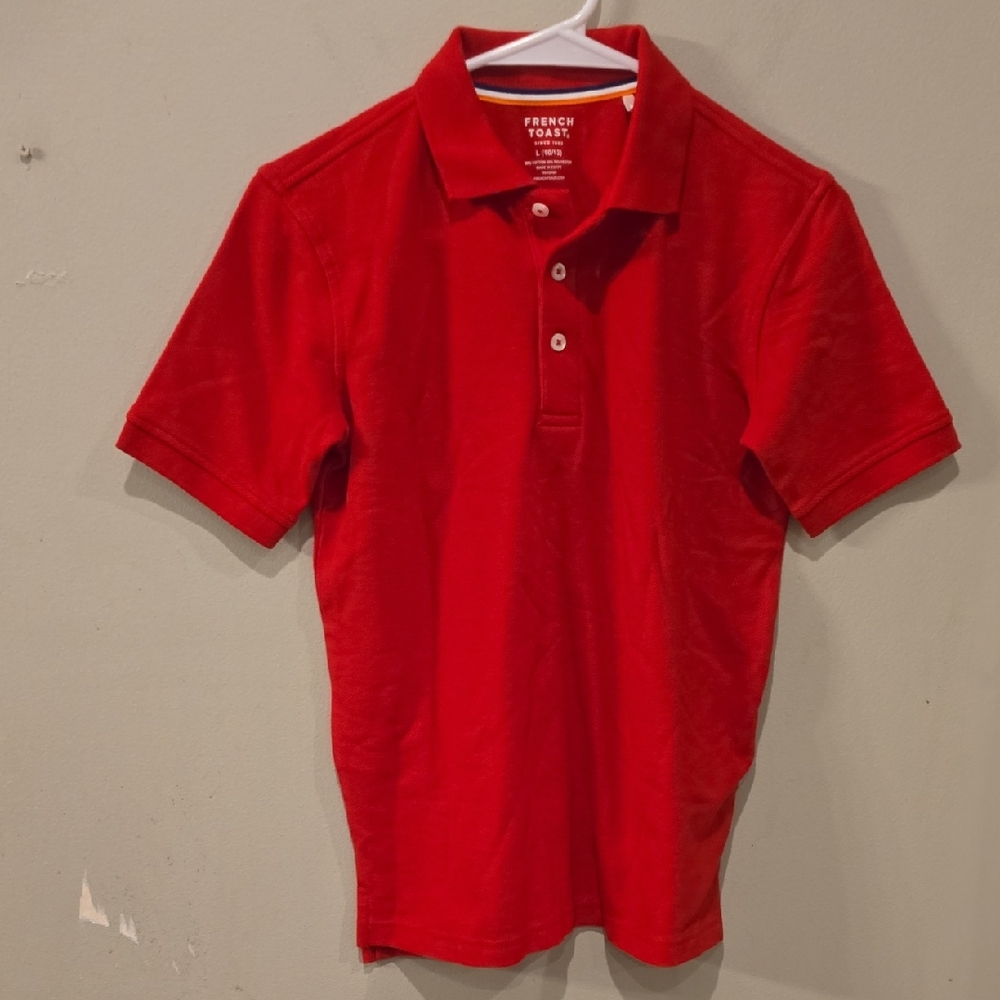 French Toast Boys Red School Uniform Polo - Picture 2 of 5